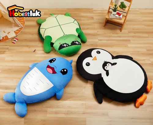 Miniatura 8 de Hobestluk Puf - Cojín de suelo para puf, puf para adultos, tumbona para sala de estar, dormitorio o sala de juegos (negro, mediano, pingüino)