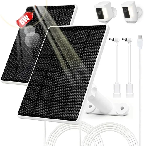 Miniatura 9 de Cargador de panel solar compatible con Arlo Pro 3/Pro 4/Pro 5S/Pro 3 Floodlight/Ultra/Ultra2, fuente de alimentación continua de panel solar de 5 W