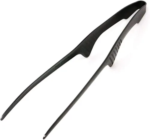 Miniatura 2 de Todai - Pinzas para barbacoa Yakiniku antideslizantes de acero inoxidable de 9.4 pulgadas (negro)