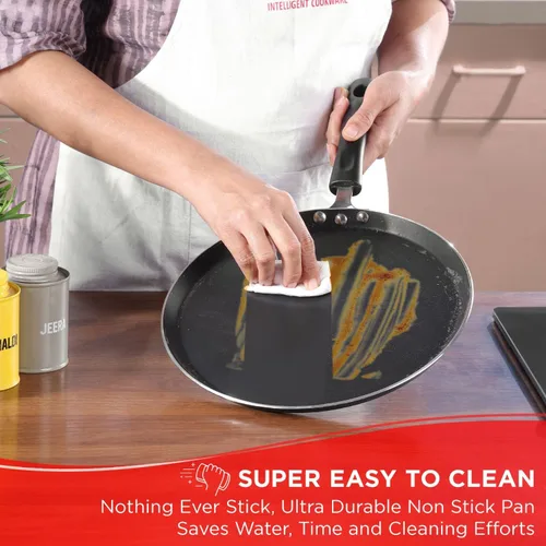 Miniatura 4 de Vinod Zest Omni Dosa Tawa - Plancha antiadherente (12 pulgadas), color negro