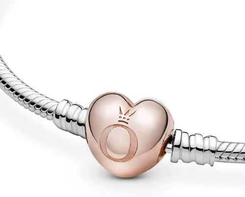 Miniatura 5 de Pandora Moments Heart Clasp Snake Chain Bracelet