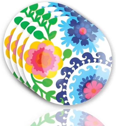 Miniatura 38 de French Bull Juego de 4 platos – Juego de 4 platos de ensalada de melamina de 9 pulgadas – Vajilla de melamina para interiores y exteriores – Foli