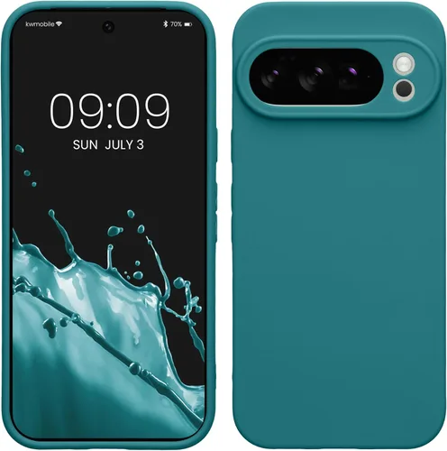 Miniatura 243 de kwmobile Funda compatible con Google Pixel 9 Pro - Funda protectora delgada de TPU para teléfono - Acabado mate suave - Negro mate