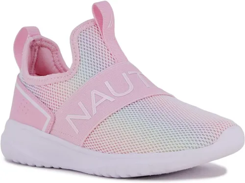 Miniatura 2 de Nautica Tenis deportivos sin cordones para niñas jóvenes, elegantes zapatos para correr y tenis para niños pequeños y grandes