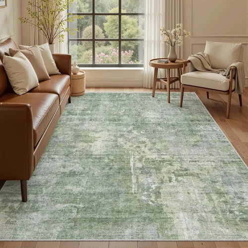 Miniatura 34 de Alfombra de pasillo Soalmost 2'6" x 10' lavable, alfombra antideslizante para cocina, baño, lavandería, alfombras vintage ultra delgadas para Beige