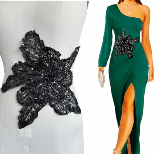Apliques de diamantes de imitación hechos a mano, cuentas de costura, parches de encaje, multicolor brillante para coser en lentejuelas, accesorio