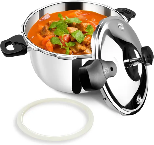 Miniatura 8 de Olla a presión de acero inoxidable de 10 cuartos de galón para todas las estufas, compatible con inducción, grado alimenticio, resistente