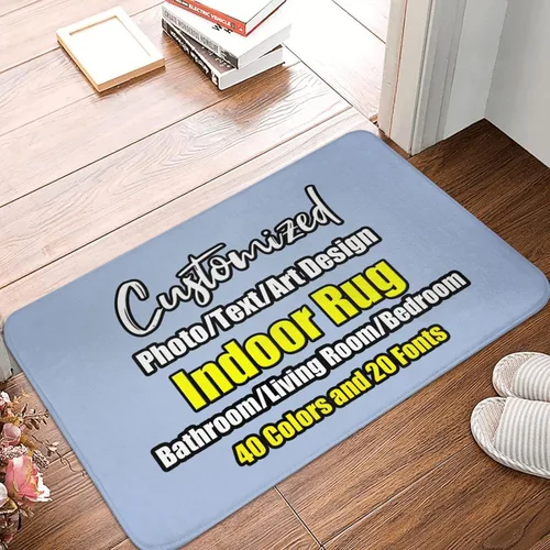 Miniatura 2 de sophiehome Customzied - Alfombras de baño con imagen de texto, alfombra de franela personalizada para interiores para el hogar, dormitorio, baño