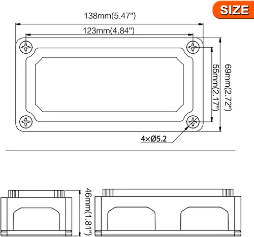 Miniatura 6 de 2 piezas 300A Barra de autobús Barra de distribución de energía de latón 4 3/8 pulgadas (M10) Pernos Barra de autobús Terminal positivo negativo a