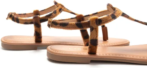 Miniatura 3 de Sandalias pata de gallo, planas, sandalias de vestir con tirantes en T, con tirante ajustable con hebilla en el tobillo, con tirantes delgados