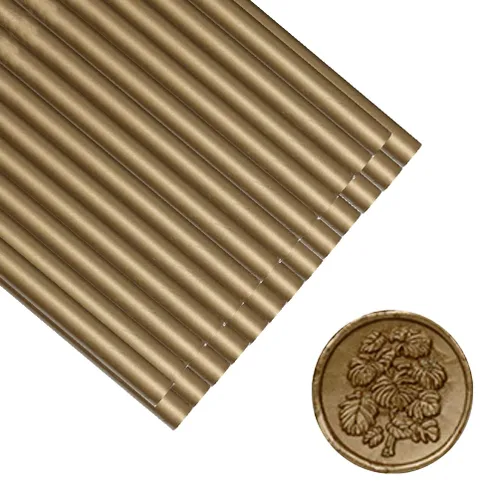 30 barras de sellado de cera de bronce, pistola de pegamento de oro antiguo para sello de cera, invitaciones de boda, sellado de letras de sobre