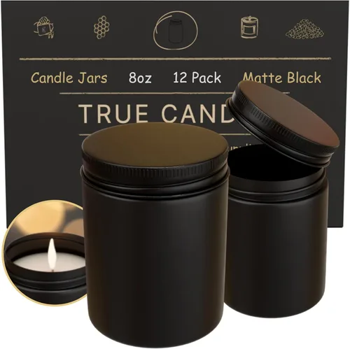Miniatura 13 de Frascos 14 oz - Frascos de vela vacíos para hacer velas - Envase de vela a granel - Frascos de vela de vidrio con tapas - Recipientes de vela