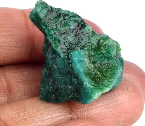 Miniatura 3 de GEMHUB Esmeralda verde áspera natural de grado A, 50.50 quilates, cristal curativo en bruto para cabina, Gema, Zambian - esmeralda verde