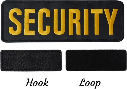 Miniatura 2 de Parches bordados de seguridad con velcro, parche de seguridad de tela duradera para uniformes de guardia de oficiales, chaleco, chaqueta, portador