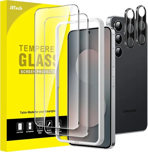 Miniatura 15 de JETech - Protector de pantalla para Samsung Galaxy S20 FE de 6.5 pulgadas con protector de lente de cámara, película de vidrio templado, compatible
