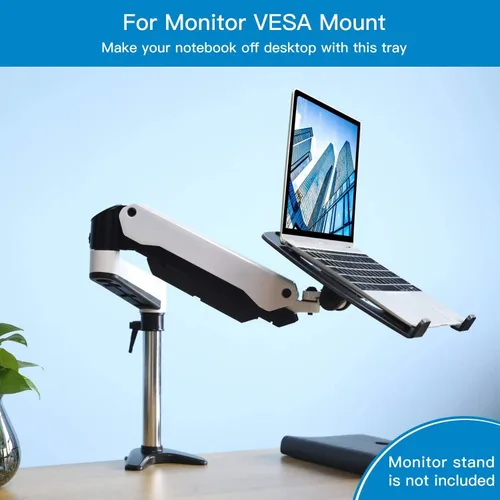 Miniatura 7 de Bandeja de acero para portátil para monitor VESA, soporte de montaje VESA para orificios de montaje VESA de 3.937 x 3.937 in con tornillos M4