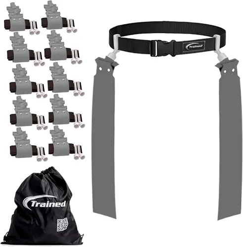 Miniatura 9 de Trained Cinturones de fútbol con bandera de hombre, juego de fútbol con bandera ajustable para equipos deportivos, entrenamiento y competencia