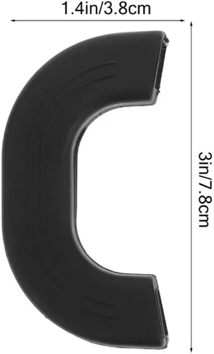 Miniatura 3 de Cabilock Funda de silicona con orejas de olla para mango, 6 unidades, cubierta de mango para olla, protectores para woks, sopa, color negro