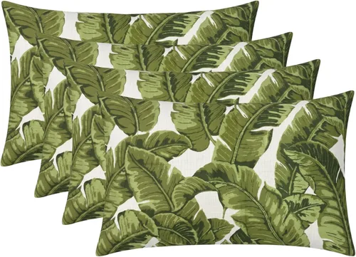 Miniatura 19 de RSH DECOR: Sunbrella - Juego de 4 almohadas lumbares, 20 x 12 pulgadas, tela de rendimiento resistente al agua y a la decoloración, fundas
