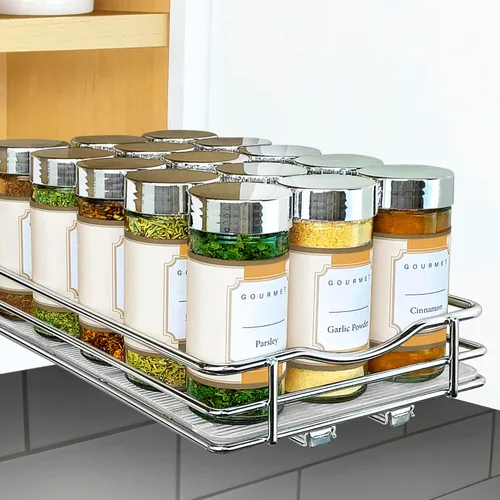 Miniatura 24 de LYNK PROFESSIONAL® Élite™ Organizador de especieros extraíble para el interior de armarios de cocina - 6-3/8 pulgadas de ancho - Cajón deslizante