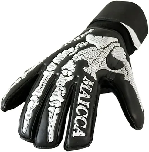 Miniatura 3 de Guantes de portero de fútbol para jóvenes adultos, talla 7-10, guantes de portería de fútbol con protección de dedos, palma de látex y pulsera