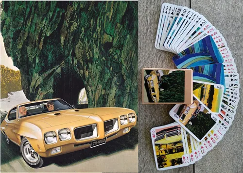 Miniatura 5 de Carteles de juego de camiones pesados (baraja de póquer 54 cartas, todas diferentes) Carteles automotrices retro vintage camiones maquinaria