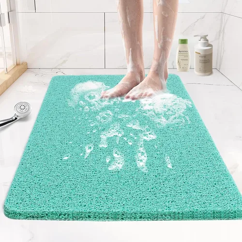 Miniatura 32 de Joyhalo Tapete de ducha antideslizante, de secado rápido, para ducha, bañera, baño, hogar, 24 x 24 pulgadas, color aguamarina