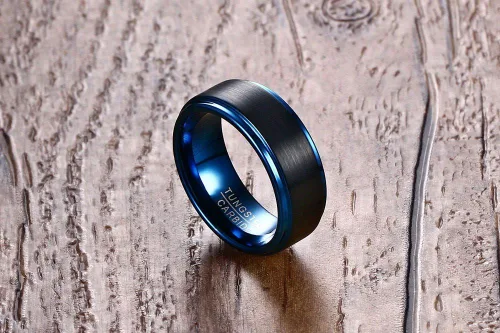 Miniatura 5 de MPRAINBOW Custom Engraving Men's Tungsten Carbide Ring Wedding Engagement Promise Universary Ring for Men,Men's Jewelry Gift