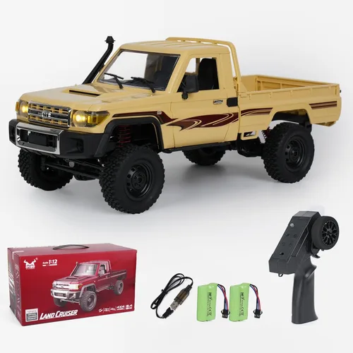 Miniatura 8 de MN-82 RC Rock Crawler Coche Camioneta Toyota Escala 1/12, Camión de Control Remoto Todoterreno 4WD 2.4GHz, Modos de 2 Velocidades, 2×1200mAh