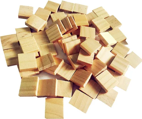 Abbaoww - Azulejos de madera para manualidades, decoración, arte alterado y grabado láser, Madera, 200 unidades