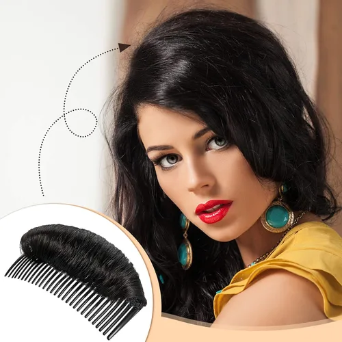 Miniatura 7 de WILLBOND 3 pinzas invisibles para el pelo falso, almohadilla aumentada, base de cabello de volumen esponjoso, herramienta de inserción