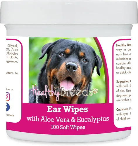Miniatura 91 de Healthy Breeds Pastor alemán, silla de montar, toallitas de limpieza de oídos con aloe y eucalipto para perros, 100