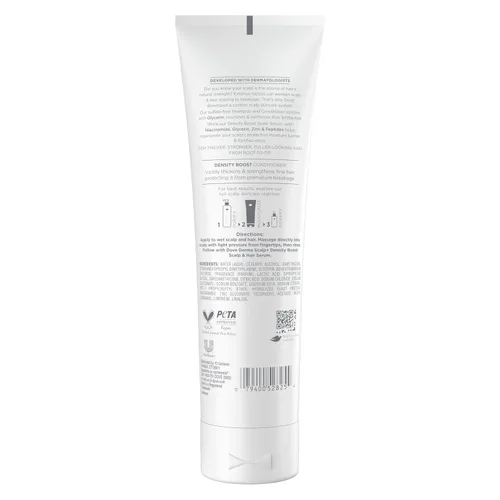 Miniatura 2 de Dove Derma Scalp - Acondicionador de densidad de 1 unidad con suero laminar, glicerina y zinc + péptidos para pérdida y rotura del cabello, 9 onzas