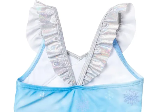 Miniatura 7 de Disney Frozen Elsa Anna - Traje de baño de una pieza para niñas y niños grandes, Azul