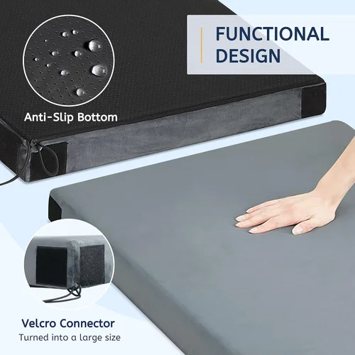 Miniatura 6 de HomeMate CertiPUR-US Memory Foam Camping Mattress Pad Portable Roll Up Mattress for Adults Sleeping Mat Cot Mattress Pad Gris