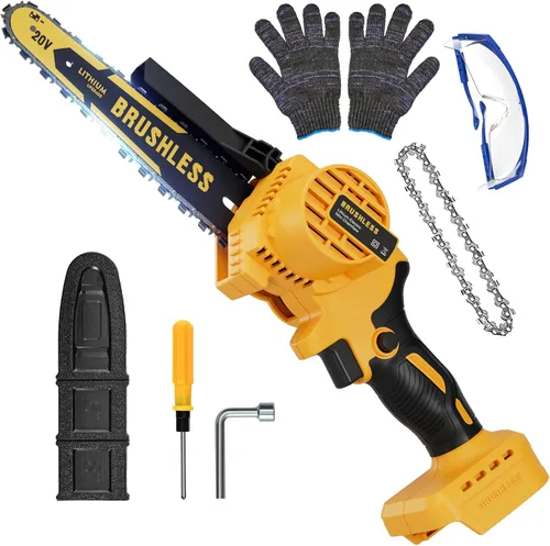 Mini motosierra inalámbrica de 8 pulgadas para batería Dewalt 20V MAX alimentada por electricidad (SIN batería), motosierra eléctrica, motosierra de