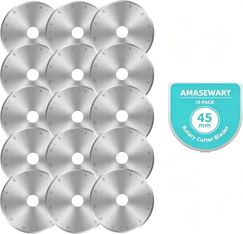 Cuchillas de cortador giratorio de 45 mm para Fiskars Olfa, cuchillas giratorias de repuesto para tela, acolchado, costura y manualidades