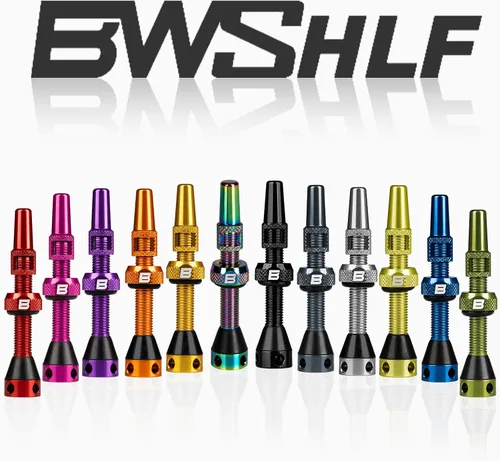Miniatura 6 de BWSHLF Vástago de Válvula Sin Cámara Presta 40/44/55/60/65/70/80/100 mm, Kit de Vástago Presta de Aleación Super Ligera con Herramienta