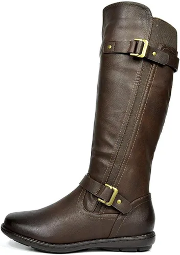 Miniatura 3 de DREAM PAIRS - Botas de invierno altas hasta la rodilla con forro de piel sintética para mujer