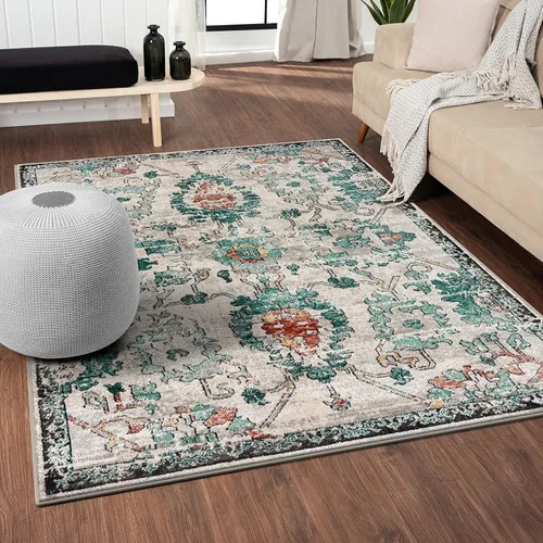 Miniatura 14 de LUXE WEAVERS Alfombra oriental floral beige envejecida 5x7