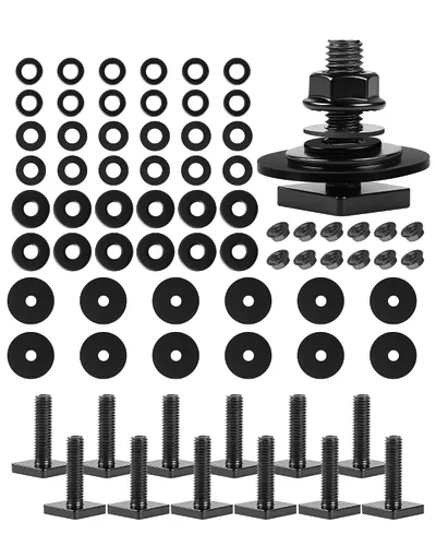 Miniatura 11 de Pernos de ranura en T para barras transversales de techo, plataforma, cesta de carga, adaptador de perno cuadrado en T de acero inoxidable de 4 mm
