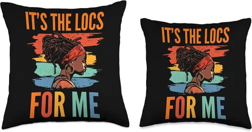 Miniatura 3 de Locs Afro Dreadlocks Love Natural Beauty Hair It's the Locs for Me Afro Hair - Almohada negra americana africana, 16 x 16 pulgadas, multicolor