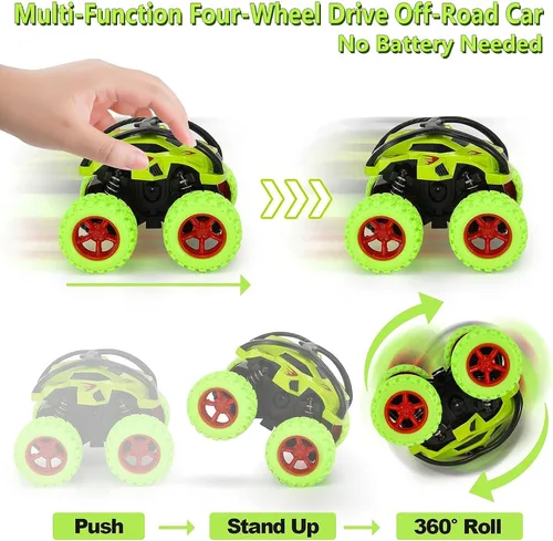 Miniatura 2 de YINSHENG Juguetes de auto para niños de 2, 3, 4, 5 años, juguetes de autos de tracción hacia atrás, camiones monstruos para niños de 2 a 6 años