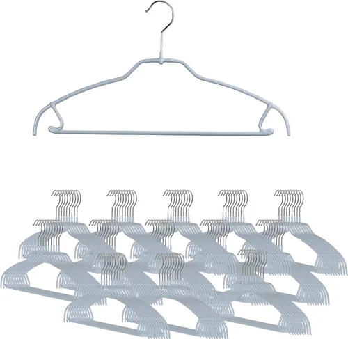 Miniatura 11 de Mawa by Reston Lloyd Silhouette - Percha de camisa antideslizante que ahorra espacio con barra para pantalones y ganchos para falda, estilo 42/FTU