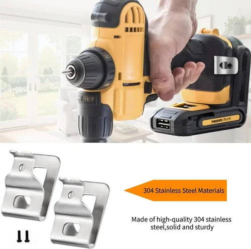 Miniatura 5 de (10 unidades) Clips de cinturón para dewelt, gancho de acero inoxidable 304 con tornillos para cinturón dewelt N268241 N086039, compatible