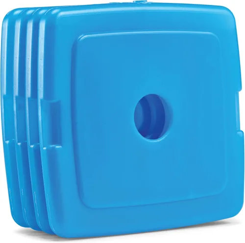 Miniatura 7 de Cool Coolers by Fit + Fresh, 4 Pack Slim Ice Packs, Space Saving Reusable Ice Packs for Lunch Boxes or Coolers Azul (paquete de 4)