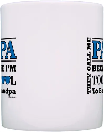 Miniatura 4 de ThisWear Regalo del Día del Padre para Papa Too Cool to Be a Grandpa Gafas de sol Regalo de 11 oz Taza de café de cerámica 11oz - Papa