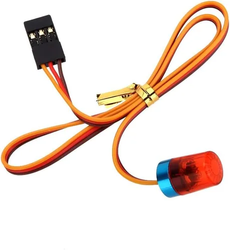 Miniatura 15 de Paquete de 2 luces LED circulares ultra brillantes de policía, lámpara estroboscópica giratoria y alarmante, 5 modos, compatible con 1/8 1/10 1/14