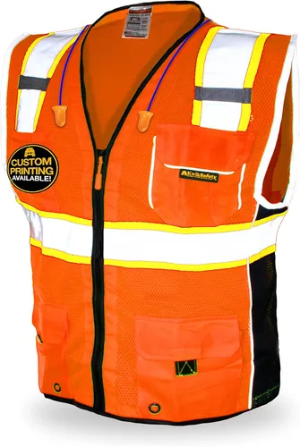 KwikSafety - Charlotte, NC - Chaleco de seguridad clásico y supremo [bolsillo gigante] Clase 2 Trabajo PPE ANSI probado OSHA Cumple con OSHA