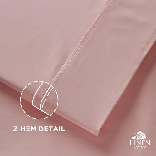 Miniatura 3 de Sábanas de 100% algodón percal, tamaño matrimonial, 1 sábana encimera, ropa de cama fresca, resistente y transpirable, rosa inglés Spanish Rose